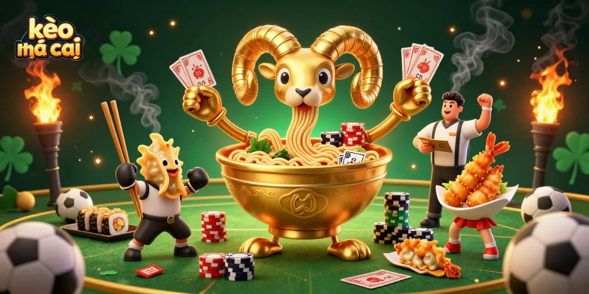 Engage in thrilling sports betting with kèo nhà cái as characters deal cards in a vibrant casino scene.